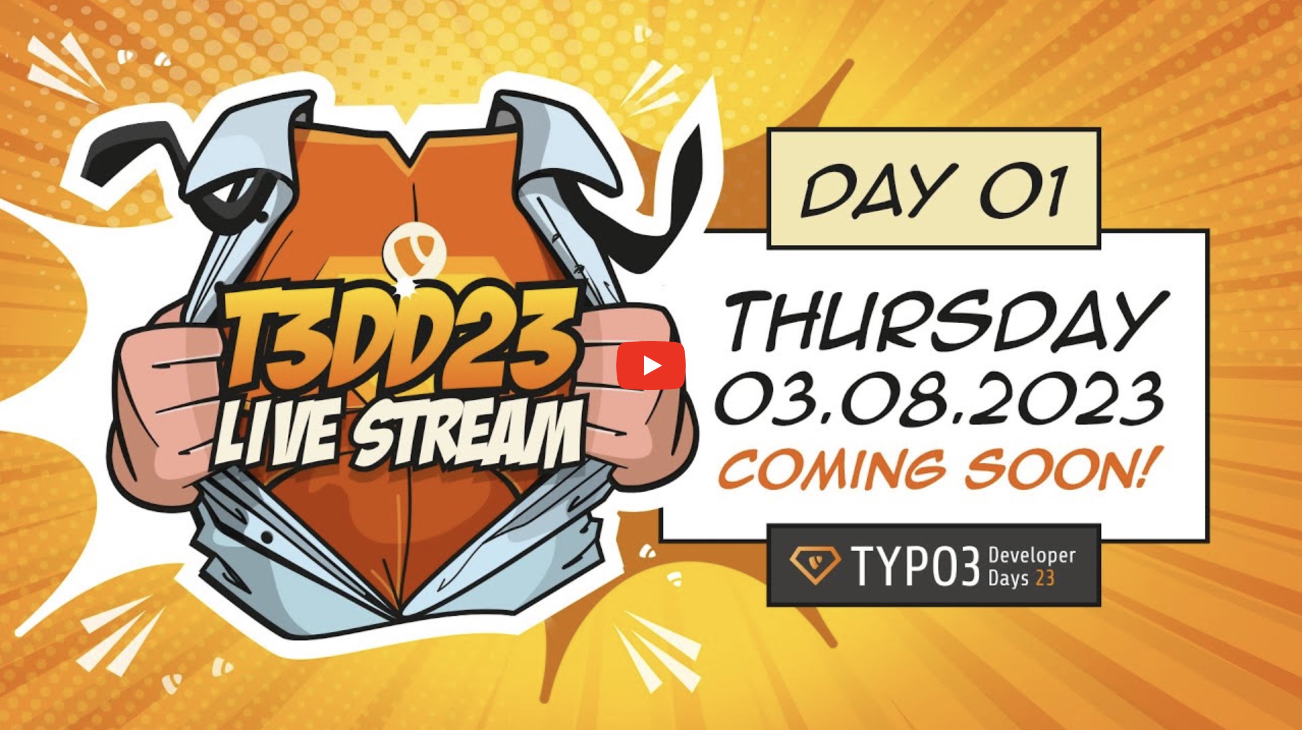 TYPO3 Developer Days Live Stream Poster Image